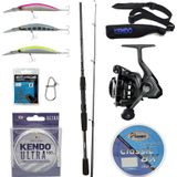Okuma Wave Power 2.74 cm 7-30 gr 2 Parça Spin Kamışı + Okuma Acuador ACU-4000A 3+1BB Olta Makinesi Spin Olta Seti