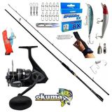 Okuma Wave Power 3000 244Cm 6-32Gr Karbon Zen Pro Maket Balık Spin Olta Takımı Seti