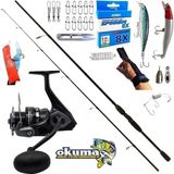 Okuma Wave Power 3000 270Cm 20-40Gr Double Black Maket Balık Spin Olta Takımı Seti