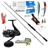 Okuma Wave Power 3000 270CM 7-40GR Karbon Legend Maket Balık Spin Olta Takımı Seti