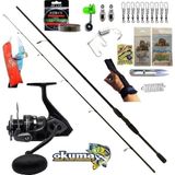 Okuma Wave Power 4000 240Cm 20-40Gr Double Black Kıyı Olta Takımı Seti
