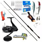 Okuma Wave Power 4000 240Cm 20-40Gr Double Black Maket Balık Spin Olta Takımı Seti