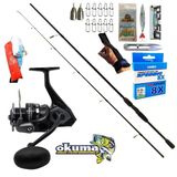 Okuma Wave Power 4000 270Cm 20-40Gr Double Black Spin Olta Takımı Seti