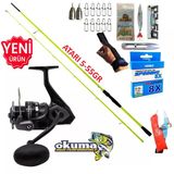 Okuma Wave Power 4000 270Cm 5-55Gr Karbon High Tech Spin Olta Takımı Seti