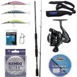 Okuma Wave Power 8'0 2.44 cm 15-40 gr 2 Parça Spin Kamışı + Okuma Acuador ACU-4000A 3+1BB Olta Makinesi Olta Seti