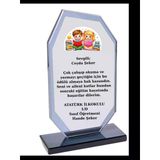Okuyorum Plaketi - Kişiye Özel Plaket - Cam Plaket - Okuma Bayramı Plaketi