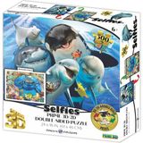 Okyanus Balıkları ve Köpekbalığı Selfie Çift Taraflı 500 Parça 3D Puzzle - Standart