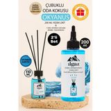 Okyanus Esintisi Bambu Çubuklu Oda Kokusu 110 Ml & Okyanus Esintisi Yedek Likit Şişe 200 Ml