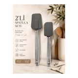 Okyanus Home 2'li Silikon Spatula Seti Antrasit