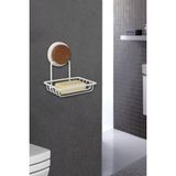 Okyanus Home Ahşap Desenli Magic Fix Sihirli Yapışkan Beyaz Kuru Sabunluk