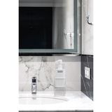 Okyanus Home Beyaz Eko Magic Standlı Mina Kare Sıvı Sabunluk Modern Stil Suya Dayanıklı