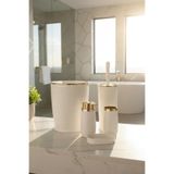 Okyanus Home Beyaz Elegans Gold 5'li Banyo Seti