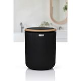 Okyanus Home Linea Due Siyah Çizgili Yuvarlak Çöp Kovası