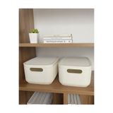 Okyanus Home Linea Smart Box Beyaz 2,4 Lt 2 Adet Kapaklı Çok Amaçlı Saklama Kutusu
