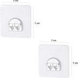 Okyanus Home Magic Fix Şeffaf Sihirli Yapışkan Askı - Minimalist Tasarım, İz Bırakmayan, Suya Dayanıklı, 7x7 cm, 2 Adet