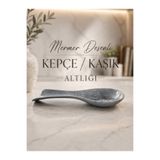 Okyanus Home Mermer Desen Kepçe Kaşık Altlığı