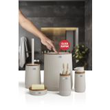 Okyanus Home Nida Bej Ahşap Desenli Eko 5'li Banyo Seti
