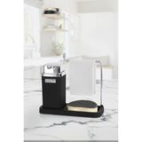 Okyanus Home Siyah Kare Mina Lavabo Düzenleyici Modern Stil ve Suya Dayanıklı Malzeme ile