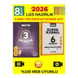 Okyanus Master 8.Sınıf Lgs Tüm Ders 3 Deneme+Eyted 8.Sınıf Süper Karma 6 Lı Deneme Seti+Kalem