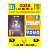 Okyanus Master 8.Sınıf Lgs Tüm Ders 3 Deneme+Fenomen 8.Sınıf Lgs 10 Farklı Deneme Set+Kalem
