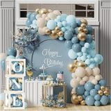 Okyanus Temalı 1 Yaş Doğum Günü Set 118 Parça One Kutu Ve Lateks Balon Set