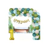 Okyanus Temali Doğum Günü Balon Konsepti Doğum Günü Parti Seti Süsü, 11010455851