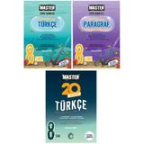 Okyanus Yayıncılık 8. Sınıf Master Türkçe Soru Bankası + Paragraf Soru Bankası + 20 Türkçe Denemesi (3 Kitap)