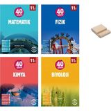 Okyanus Yayınları 11. Sınıf 40 Seans Matematik - 40 Seans Fizik - 40 Seans Kimya - 40 Seans Biyoloji 4'lü Set + Telefon Tutucu