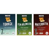 Okyanus Yayınları - 7. Sınıf Master Türkçe -Matematik -Fen Bilimleri 15 Deneme 3 Set
