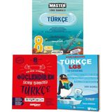 Okyanus Yayınları 8. Sınıf Master Türkçe ve Güçlendiren Türkçe Soru Bankası Seti + 10'lu Branş Denemeleri