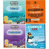 Okyanus Yayınları 8.sınıf Master Türkçe+Master Paragraf Soru Bankası ve Güçlendiren Paragraf Soru Bankası +10'lu Branş Denemeleri