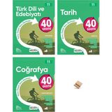 Okyanus Yayınları Okyanus 11. Sınıf 40 Seans Edebiyat Tarih ve Coğrafya 3lü Set + Telefon Standı - Maarif Model