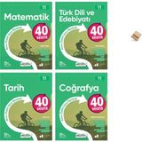 Okyanus Yayınları Okyanus 11. Sınıf 40 Seans Matematik Edebiyat Tarih ve Coğrafya 4lü Set + Telefon Standı - Maarif Model