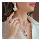 Okyanusun Kalbi Damla Sky Diamond Gümüş Set