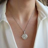Okyanusun Kalbi Sky Diamond Gümüş Kolye