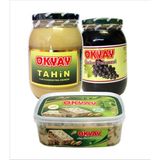 Okyay Avantaj Paketi 3'lü! 1500 gr Tahin, 1900 gr Üzüm Pekmezi, 740 gr Pls. Fıstıklı Helva - 1 Adet