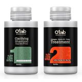O’lab Nutri-Care Profesyonel Keratin Bakım Seti 100 ml x 2 - Evde Brezilya Fönü Kiti | Arındırıcı Şampuan & Keratin Kompleksi | Collagen & Biotin B7 Destekli Onarım