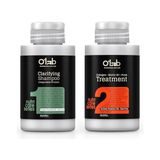 O’lab Nutri-Care Profesyonel Keratin Bakım Seti 100 ml x 2 - Evde Brezilya Fönü Kiti | Arındırıcı Şampuan & Keratin Kompleksi | Collagen & Biotin B7 Destekli Onarım