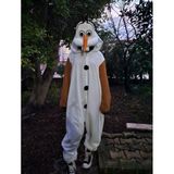 Olaf Kostümü Yetişkin Karlar Ülkesi Olaf Pijama Tulum Kostüm