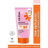 Olalab Aydınlatıcı Ton Eşitleyici SPF50+ Yüksek Uv Koruma Pembe 50 ml Yüz Güneş Kremi
