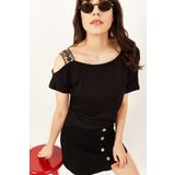 Olalook BLZ-19000194 Siyah Kadın Bluz