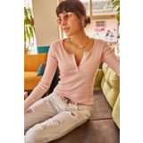 Olalook BLZ-19000588 Pudra Kadın Bluz