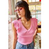 Olalook BLZ-19001017 Şeker Pembe Kadın Bluz