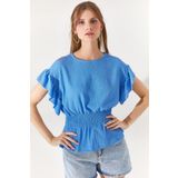Olalook BLZ-19002201 Mavi Kadın Bluz