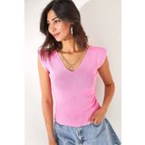 Olalook BLZ-19002207 Şeker Pembe Kadın Bluz