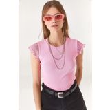 Olalook BLZ-19002253 Şeker Pembe Kadın Bluz