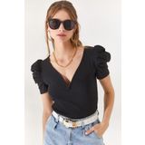 Olalook BLZ-19002296 Siyah Kadın Bluz
