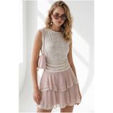 Olalook Kadın Krem Drape Detaylı Sırt Dekolteli Dantel Bluz BLZ-19003421