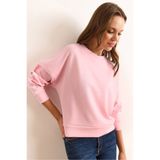Olalook Kadın Pembe Modal Biye Detaylı Yumuşak Dokulu Sweatshirt SWT-19000732
