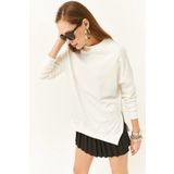 Olalook SWT-19000624 Ekru Kadın Sweatshirt